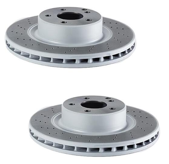 Mercedes Brakes Kit - Pads & Rotors Front and Rear (330mm/300mm) (Low-Met) 220423021264 - Brembo 1637590KIT